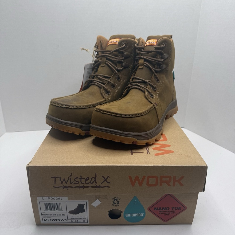 Twisted X Work MFSWNW1 Nano Toe Waterproof Work Boots Men’s 8.5M NEW